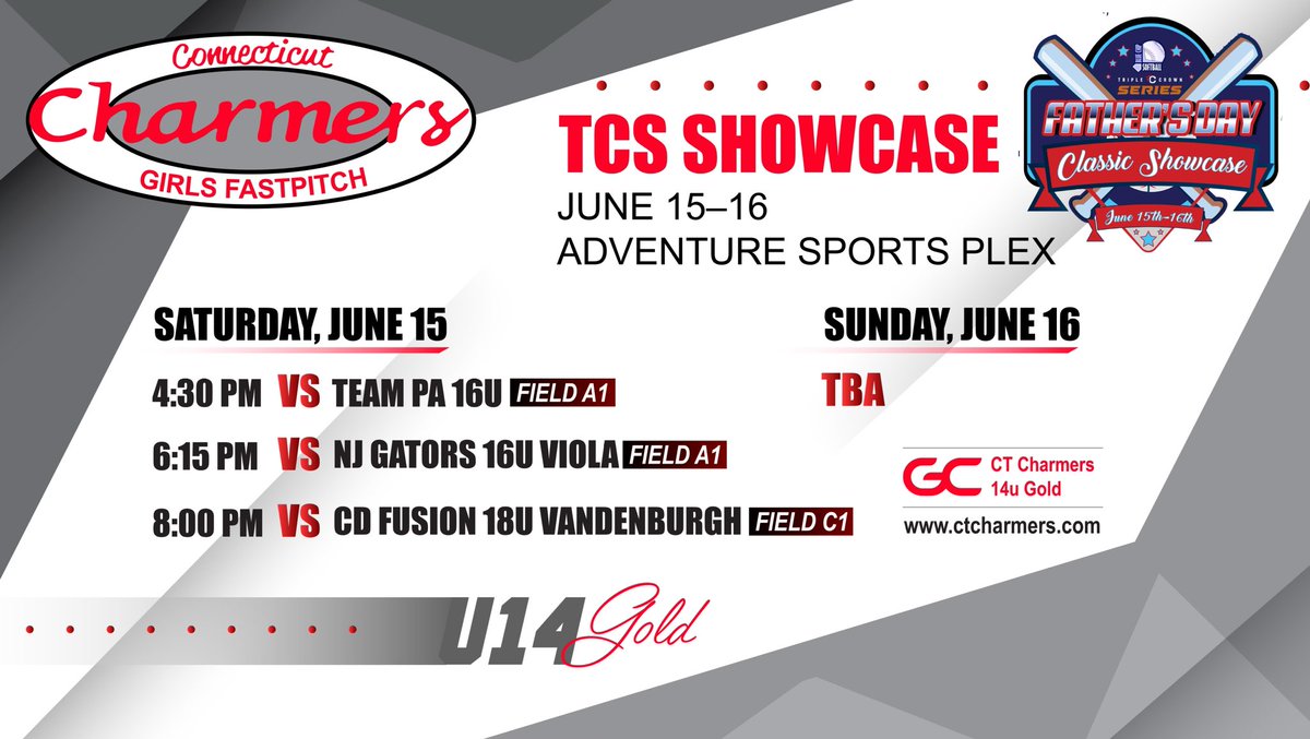 All three teams are in action next weekend!