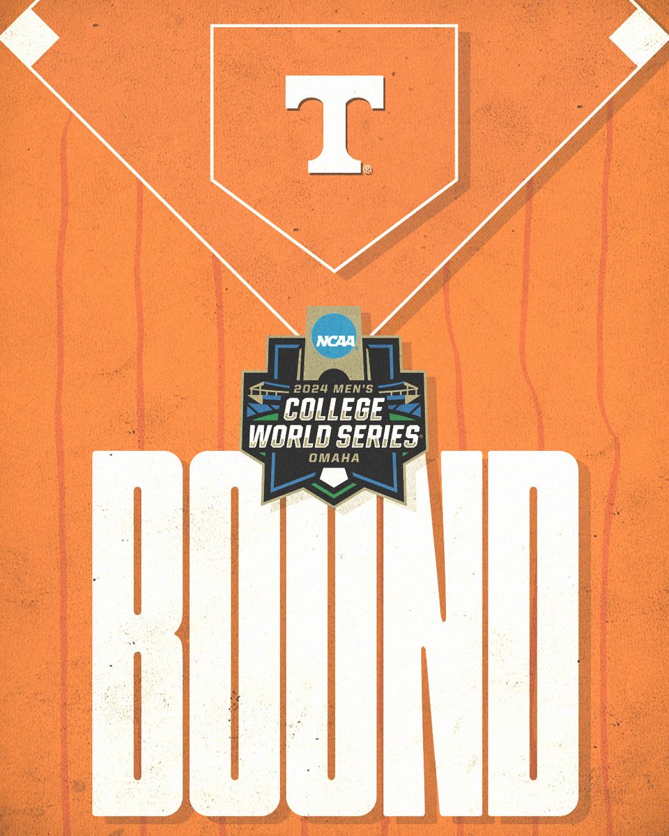 SEC's tweet photo. OMAHA BOUND 🚨

No. 1 @Vol_Baseball bounces back in a big way, dominating Game 3 of the Knoxville Super Regional en route to a #MCWS berth!

@NCAABaseball x #ItJustMeansMore