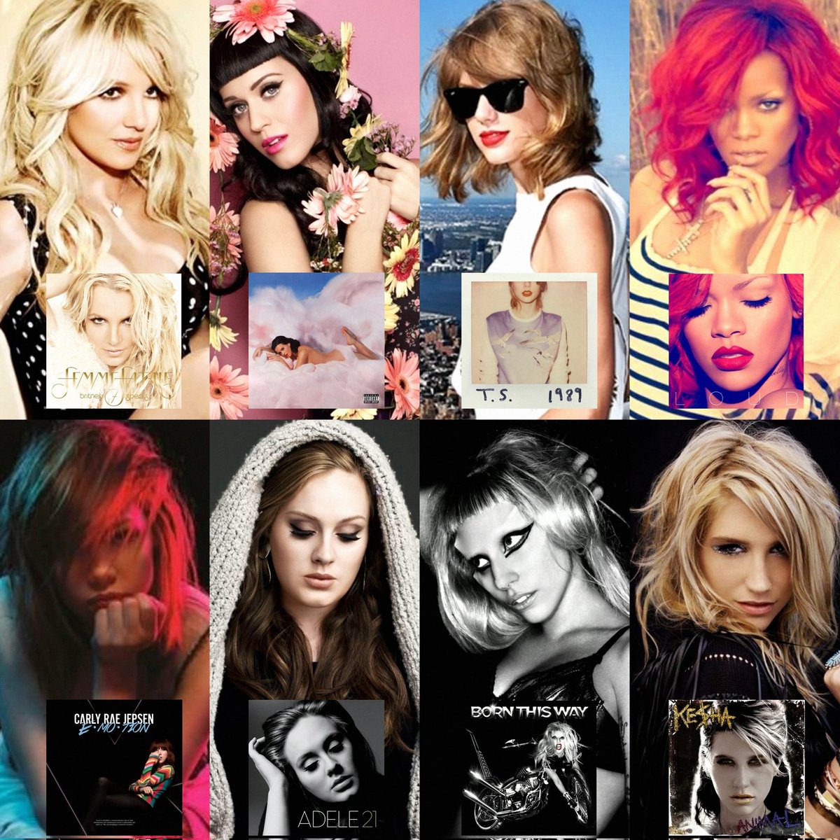 older_days's tweet photo. the pop bibles of the 2010s https://t.co/I4W7Hd28EN