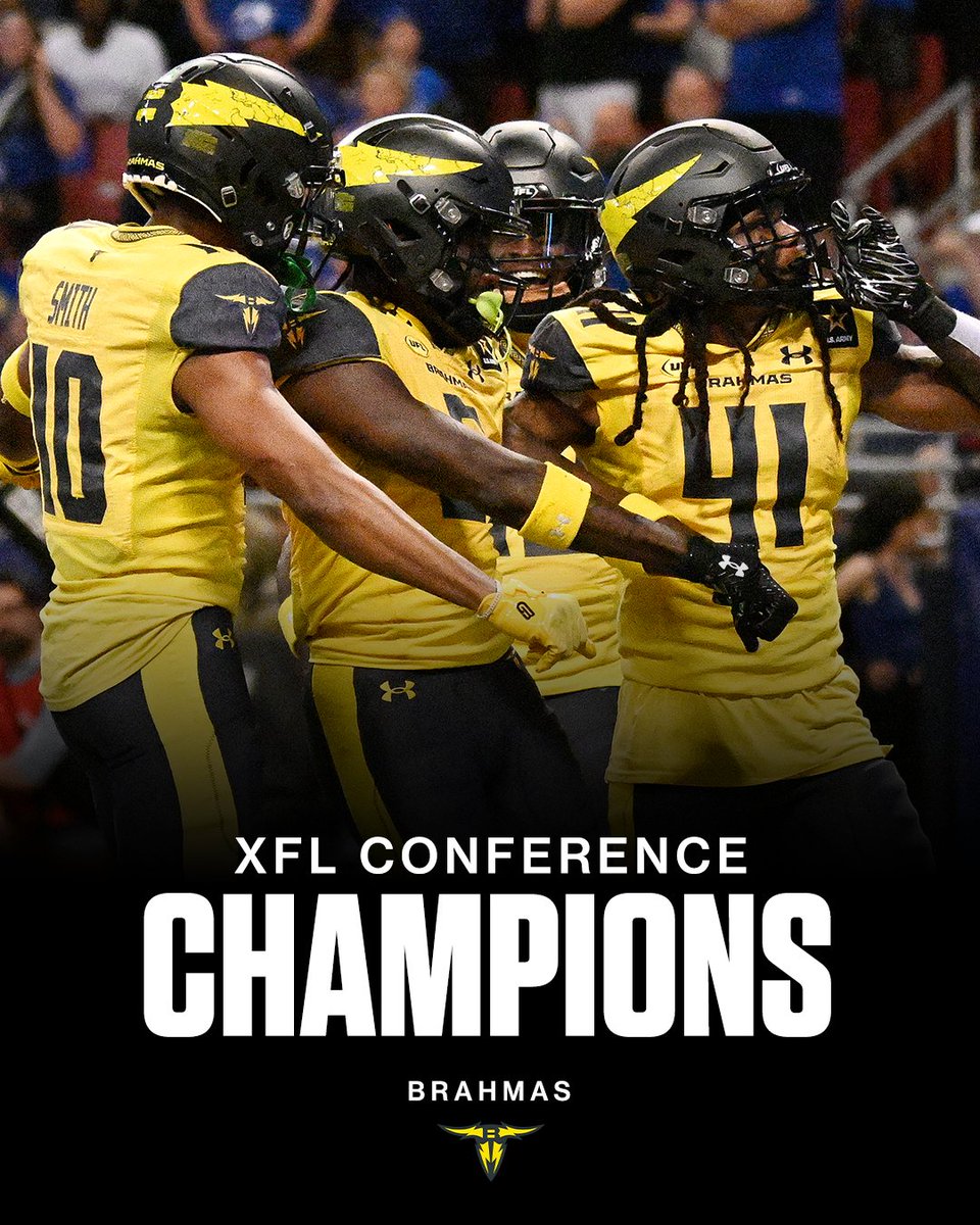 SportsCenter's tweet photo. THE BRAHMAS ARE XFL CONFERENCE CHAMPIONS‼️

San Antonio will face the Birmingham Stallions in the UFL Championship game 😤 https://t.co/h2eRkHFOsp