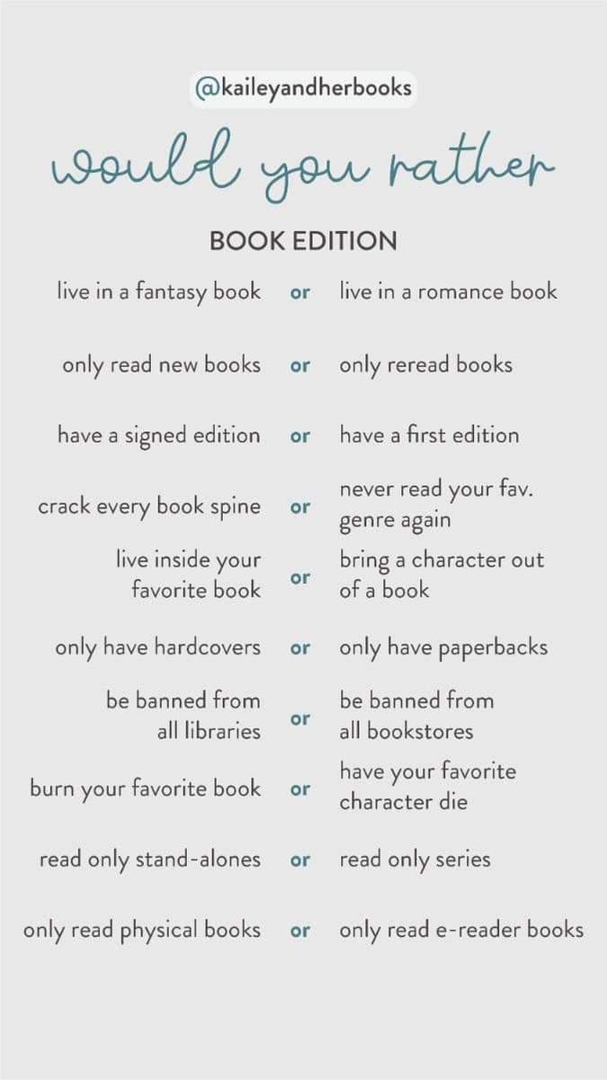 Would you rather...
This one was kinda tough 😳