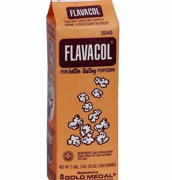 rhsalrug's tweet photo. Hoy aprendí que lo que los cines le echan al popcorn para que sepa a popcorn de cine se llama "Flavacol" https://t.co/eaJhmzkWq5