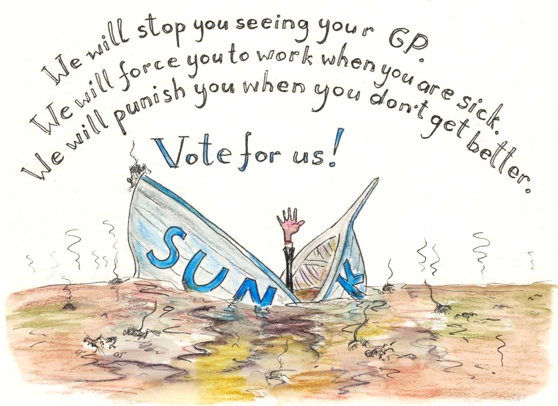 DormouseDoodles's tweet photo. The #ConservativeParty
Cartoon for @NWBylines https://t.co/NBba5LJOuF
" #SickNoteCulture" #FitNoteReform #PipReform #PerformativeCruelty #Disability https://t.co/Gd2iLnn15g
