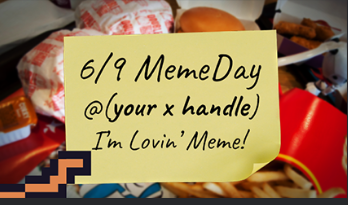 Orlomoon's tweet photo. I'm joining my @Memeland fam to celebrate 6/9 the #MemeDay at @McDonalds!

I’m Lovin’ MEME! ❤️‍🔥 https://t.co/Gvu1Ud5kui
