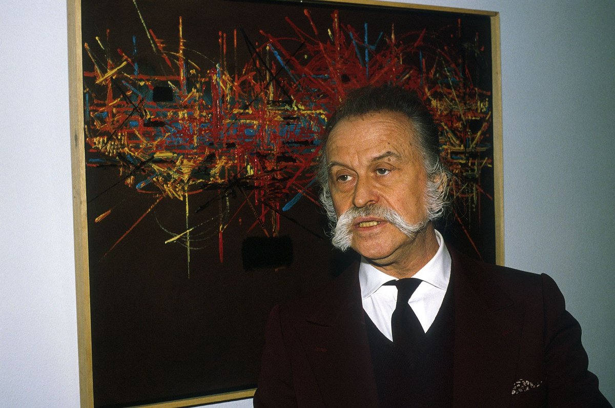 NathanFrancis__'s tweet photo. "Henceforth in the history of shapes as in the history of the world, the sign precedes its meaning".
🎨 #GeorgesMathieu, French painter and academic, passed away #OTD 10 June 2012. #Art #Painting #AbstractArt https://t.co/05ffU5ITmc