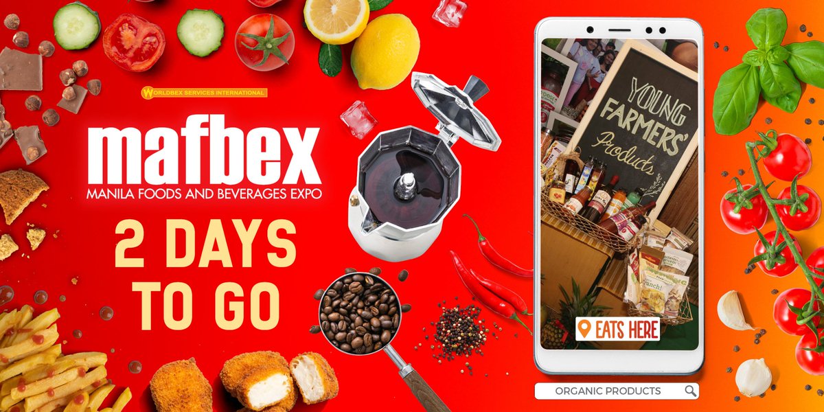 worldbex's tweet photo. You have 2 days left before the country’s biggest food and beverage expo opens!

Get your tickets now at https://t.co/kPp6qATusz

Join MAFBEX Viber Community
https://t.co/jt9RN2LpcQ

#EATSHERE
#MAFBEX2024
#ManilaFoodsAndBeveragesExpo https://t.co/Qq7BfIiEuU
