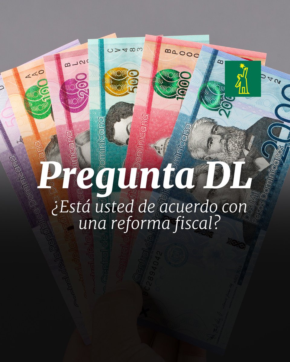 DiarioLibre's tweet photo. ❓ | #PreguntaDL | ¿Está usted de acuerdo con una reforma fiscal?

¡Queremos conocer su opinión!

#DiarioLibre #OpiniónDL #Preguntas #EncuestaDL https://t.co/3VPEUc4UC0