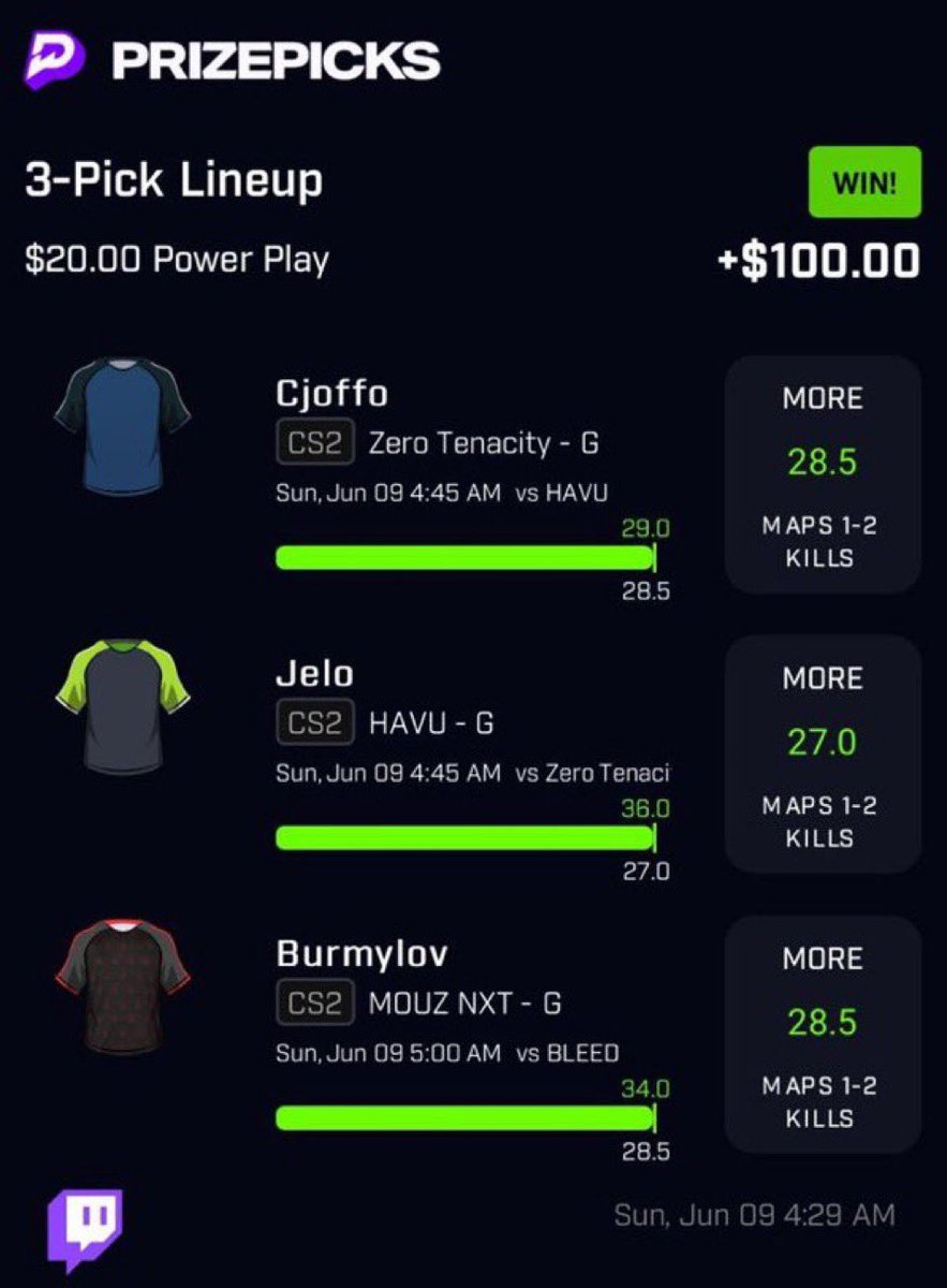 <a href="/Erik74619756/">Erick S</a> <a href="/PrizePicks/">PrizePicks</a> Got 2 man parlay, 4 man parlay and 6 man parlay,each gonna hit massively tonight 

Join below 👇

t.me/+37irwrDKIvJiN…