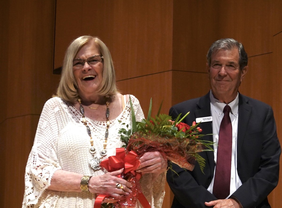 VirginiaRCCD's tweet photo. SURPRISE TRIBUTE: Symphony leaders honored Virginia for decades of leadership at the orchestra's 65th anniversary concert at the RCC Coil School for the Arts on Saturday, June 8.

More info and photos: https://t.co/btKGjlMj4c https://t.co/vh79qSgsHB