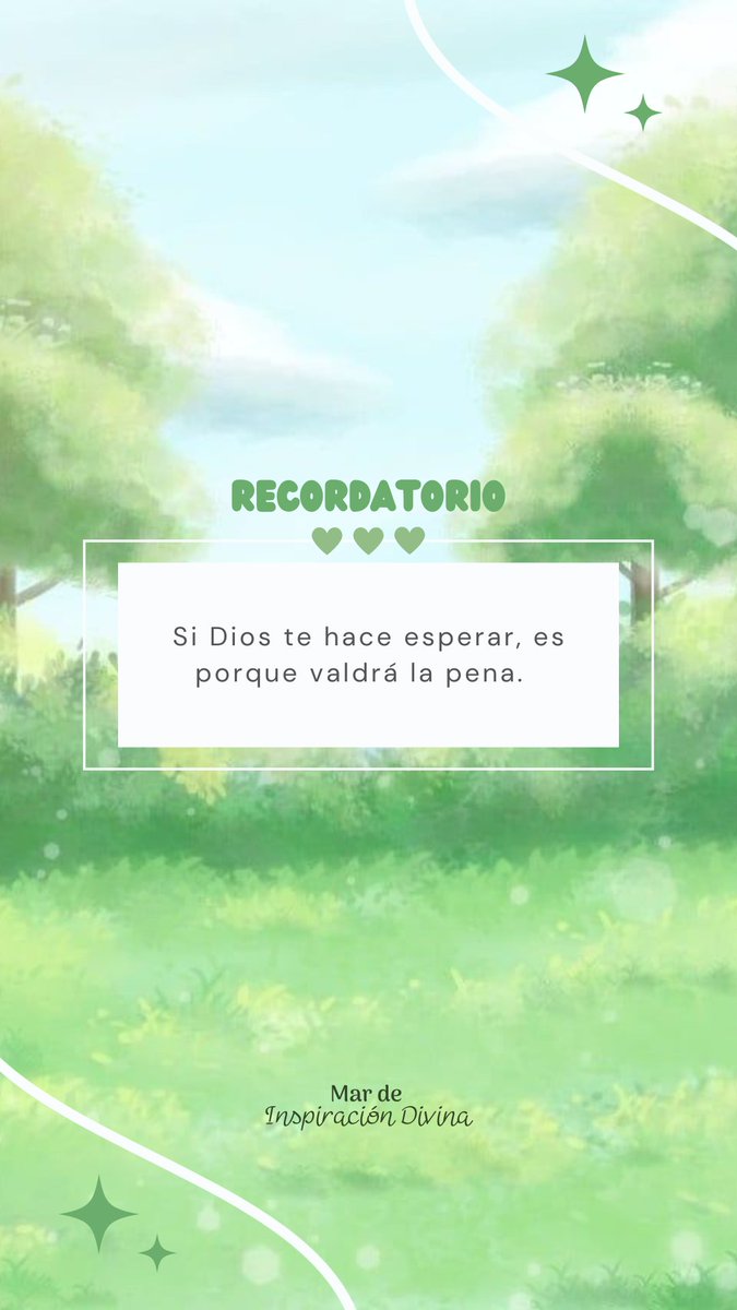 El tiempo de Dios es perfecto 🙏🏻💚