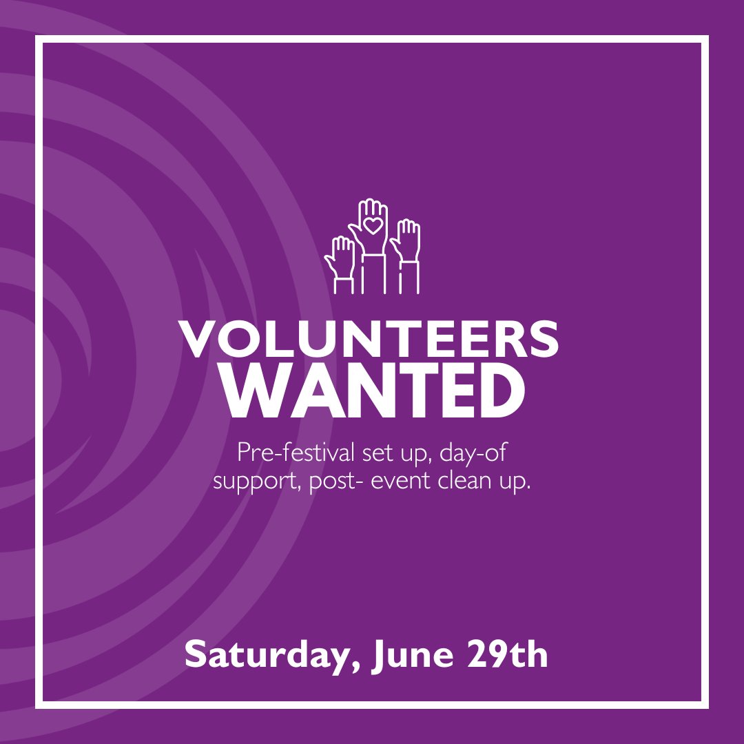 RoseArtsFest's tweet photo. Volunteers Wanted!

We're looking for volunteers for pre-festival set up, day of support and post-festival clean up!

Whether you're available all day or have few hours to spare, there's something for everyone! Sign up here: https://t.co/9SKHkj2KPR

#roseartsfestival https://t.co/cl7OqJgJDC