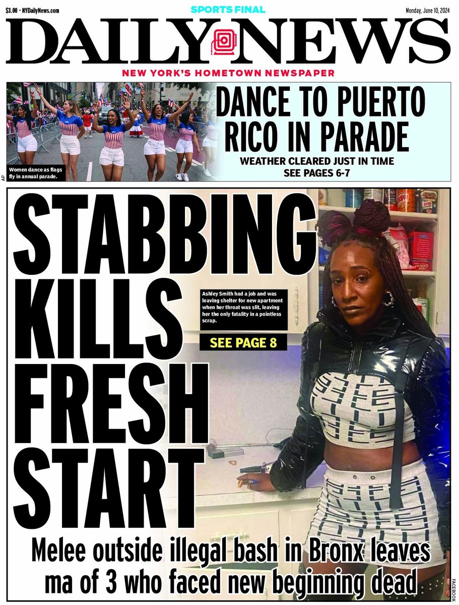 STABBING KILLS FRESH START
Melee outside illegal bash in Bronx leaves ma of 3 who faced new beginning dead bit.ly/3Vh6qwv