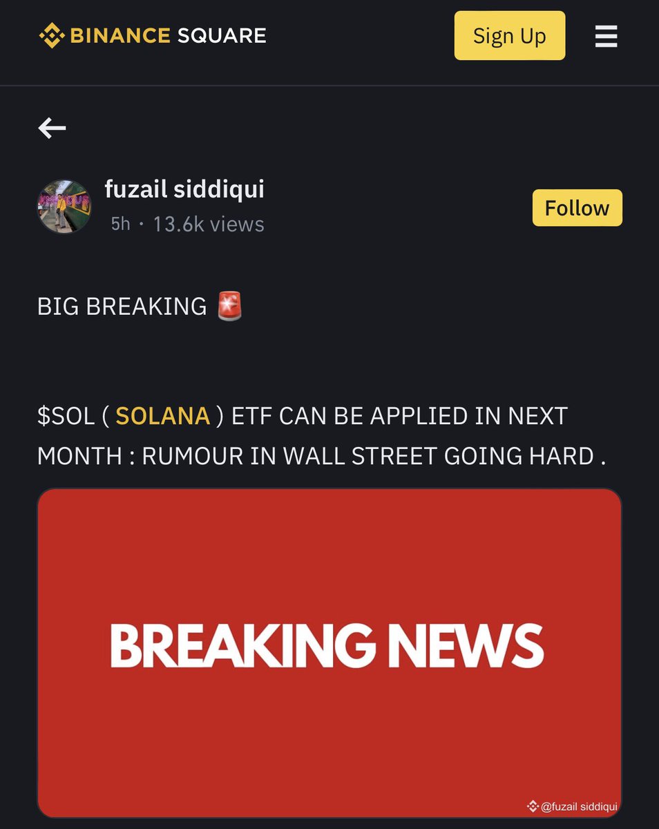 CryptoNews2008's tweet photo. 🚨 عاجل ‼️ يمكن الموافقة على صندوق SOL ETF (SOLANA) المتداول في البورصة في الشهر المقبل: هناك شائعات في وول ستريت تتزايد. https://t.co/zTihoeR3LU