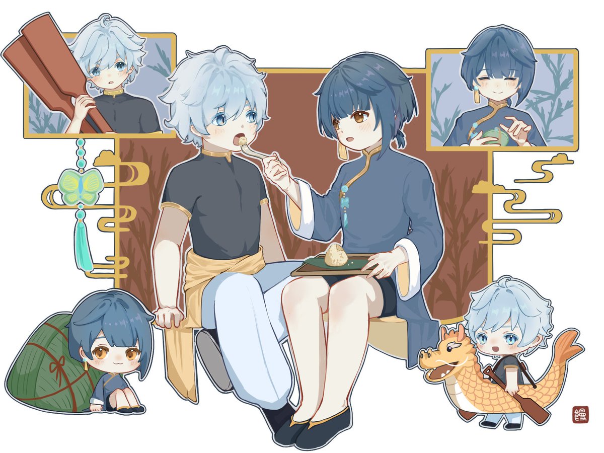 #GenshinImapact #Chongqiu #Chongyun #Xingqiu 
端午安康！