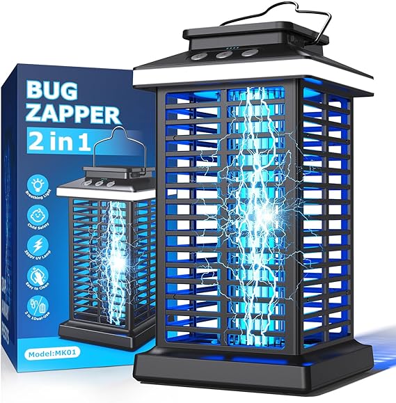 Bug Zapper Outdoor, Mosquito Zapper 2 in 1 Portable &amp; Rechargeable Bug Zapper Outdoor with 4000mAh Battery &amp; LED Night Light, 4000V Electric Fly Zapper for Outside,Patio,Backyard,Garden amzn.to/4aPx2dG

qua <a href="/amazon/">Amazon</a>