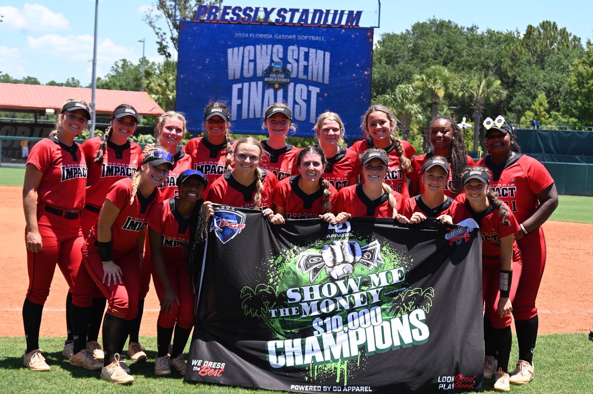 Impact_Taylor08's tweet photo. We present you the @PGFnetwork Show Me The Money 16U CHAMPIONS!!! 💵💰 These ladies showed up and showed out this weekend! Bats, pitching, defense and TOTAL team effort. We will enjoy this one for a few days, rest up and prepare for Top Gun this weekend! #MakeAnImpact #Champs https://t.co/IVuF6Ww8TG
