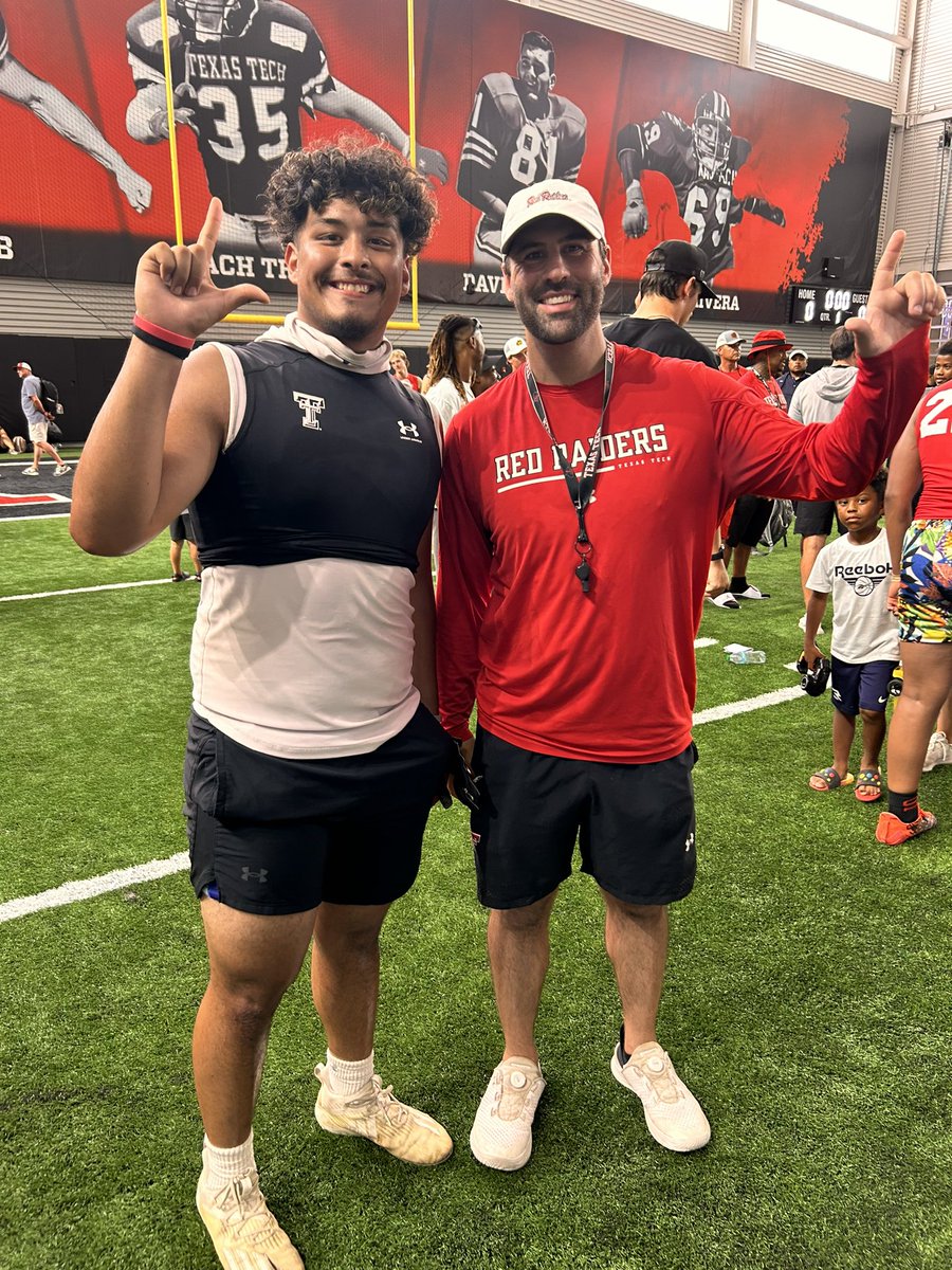 J4_morales's tweet photo. Had a great camp today at @TexasTechFB big thanks to @JoeyMcGuireTTU for making all things possible! @CoachWhiteDB1 @806hsscmedia @daheelineofdaOL @TTUCoachBook @CoachAhYou @A1_Athlete5 @rtpgfx https://t.co/o1IHJUm9FB