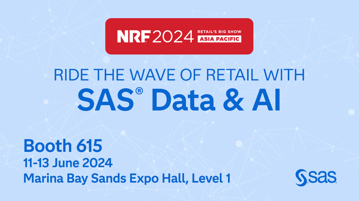 SASAsiaPacific's tweet photo. Ride the waves of uncertainty with our expert guidance! ๐๐โโ๏ธ#NRFAPAC is here and we are excited to see you tomorrow! For more information, visit https://t.co/rYKNGPNRvW
#retail #fasttrackyoursuccess #retailinnovation https://t.co/9RtUKzgo2O