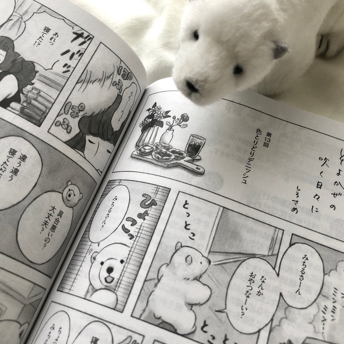□お知らせ□

PHP Special 7月号にて『そよかぜの吹く日々に』第13話を掲載させていただいています🐻‍❄️
今回は久しぶりにみちるさんとトトふたりだけのお話です。

そしてこの7月号で連載1周年となりました🎉
いつも読んでくださる方々、感想をお寄せくださった方々、本当にありがとうございます…! 