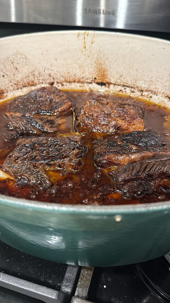 The hardest part about making short ribs is waiting until the next day to eat them.