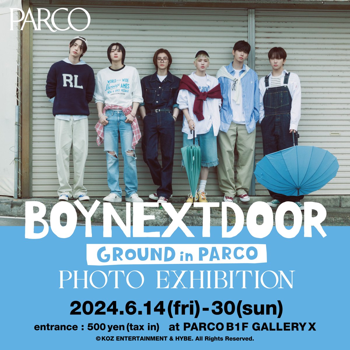 parco_x's tweet photo. 【先着入場予約受付開始！】
次世代ボーイズグループ #BOYNEXTDOOR 国内初開催の写真展の先着入場予約を受付開始！
●お申��込みページ
https://t.co/Wbyz1bq3Rc
※お申し込みページの注意事項をよくお読みになってからお申し込みください。

BOYNEXTDOOR GROUND IN PARCO -PHOTO EXHIBITION-
・開催期間：2024年6月14日(金)〜6月30日(日)
・開催日程：GALLERY X BY PARCO（渋谷PARCO B1F）
・入場料：500円(税込)
・写真展特設ページhttps://t.co/jnZxcnAZxr

※入場には事前予約が必要となります。詳細は特設ページをご確認ください。
#BOYNEXTDOOR_AND_PARCO