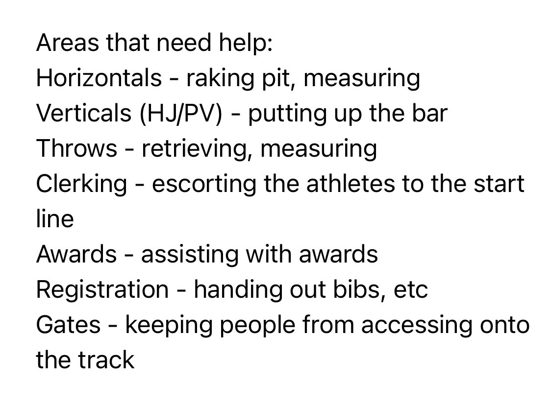 ankenytrackclub's tweet photo. 🚨Silver cord opportunity🚨

USA Track &amp; Field Iowa needs some help on June 15-16 in Ames/ISU. Email ankenytrackclub@gmail.com if interested in half or full days. Thank you! https://t.co/BDToL2Tloh