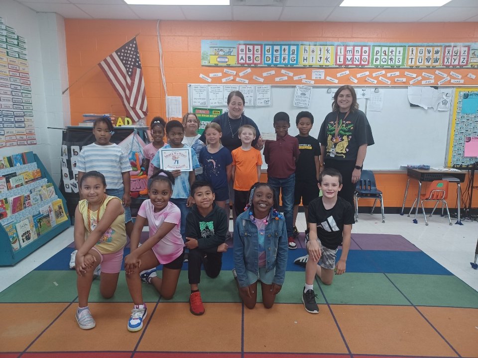Congratulations to Ms. Welch and her Second Grade students as Winners of the Attend and Win sponsored by the Henderson Optimist Club.