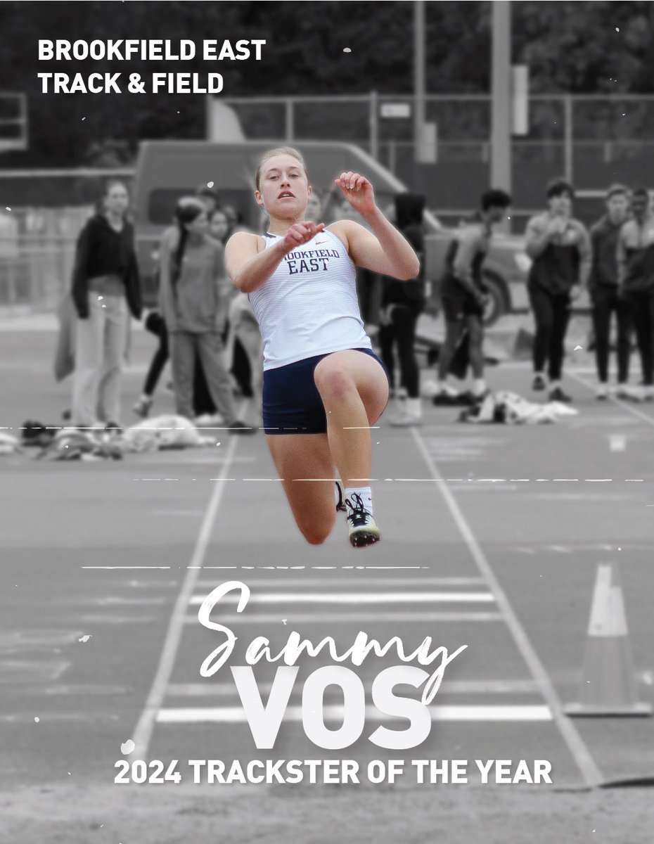 In her last season as a Lady Spartan, Sammy Vos had a lifetime PR in the Long Jump, jumping 17-6 and achieving the program’s best jump in 8 years. Her commitment to leadership earned her the title of 2024 Lady Spartan Track &amp; Field Co-Trackster of the Year! ✨ #tnf #classof2024🎓