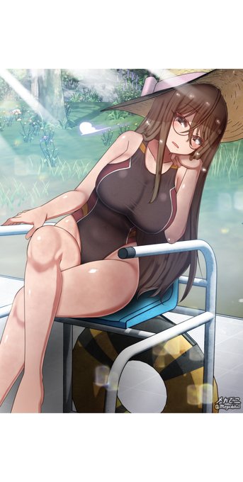 体育教師のけがのため水泳授業の代理監督として連れてこられ、気だるくなった女教師さん🤭💦 