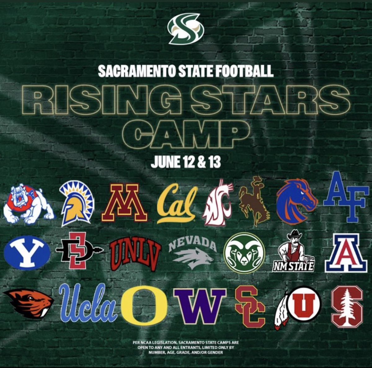 ethanling_19's tweet photo. Happy to say I will be attending the Sacramento State Rising Stars camp on June 12th. Can’t wait for the opportunity to show up! https://t.co/2u3kJIvbAY