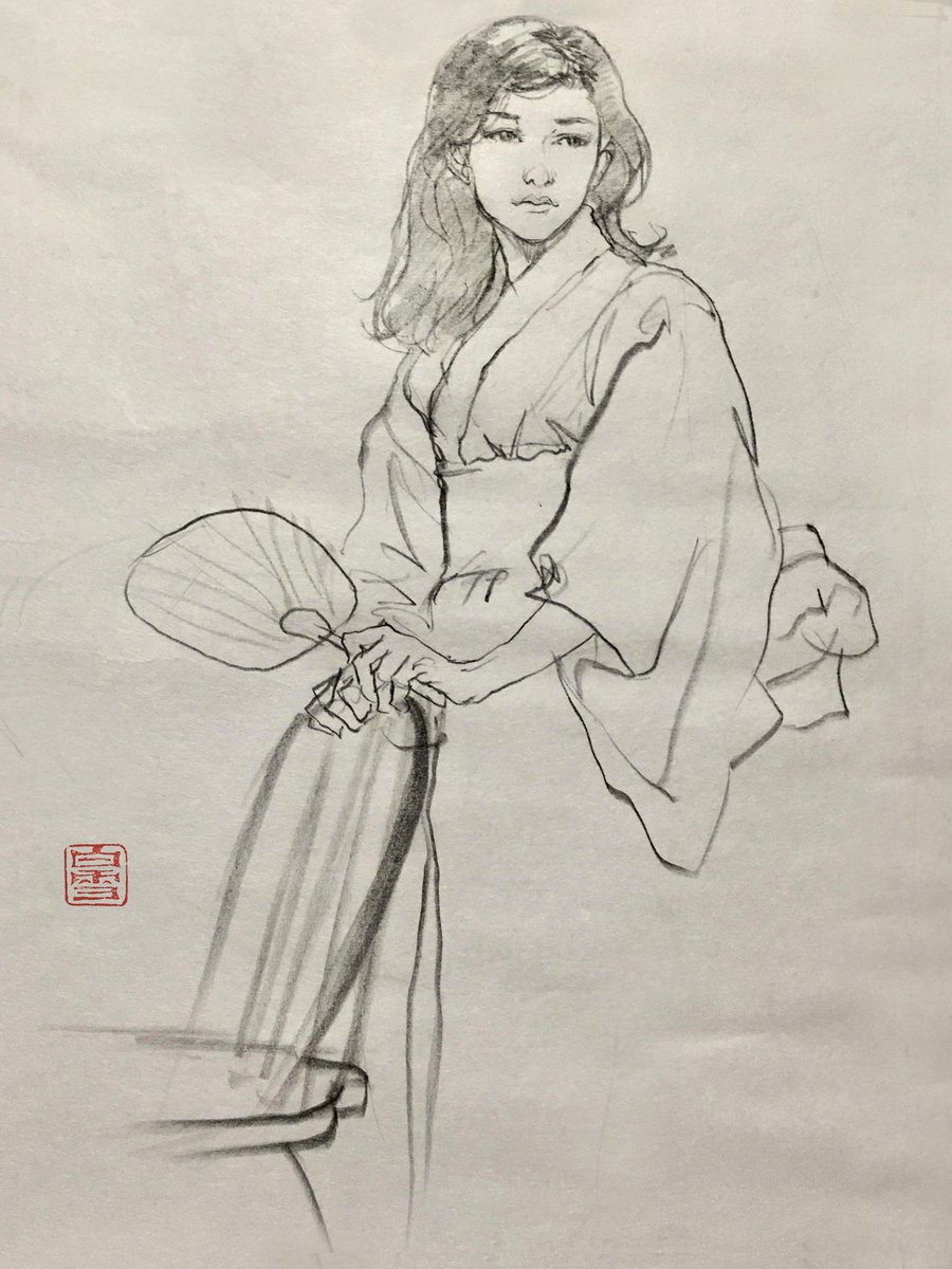 6月9日 #中野ファッションクロッキー へ伺いました。夏の和服と浴衣が