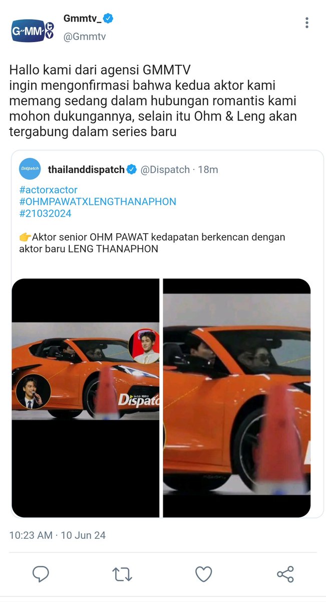 MARIA_290805's tweet photo. Ohmleng one tweet au
Ohm dan leng tertangkap kamera dispatch
Dimana posisinya leng adalah aktor baru
#ohmleng #ohmlengau https://t.co/tmvhbMjzN8