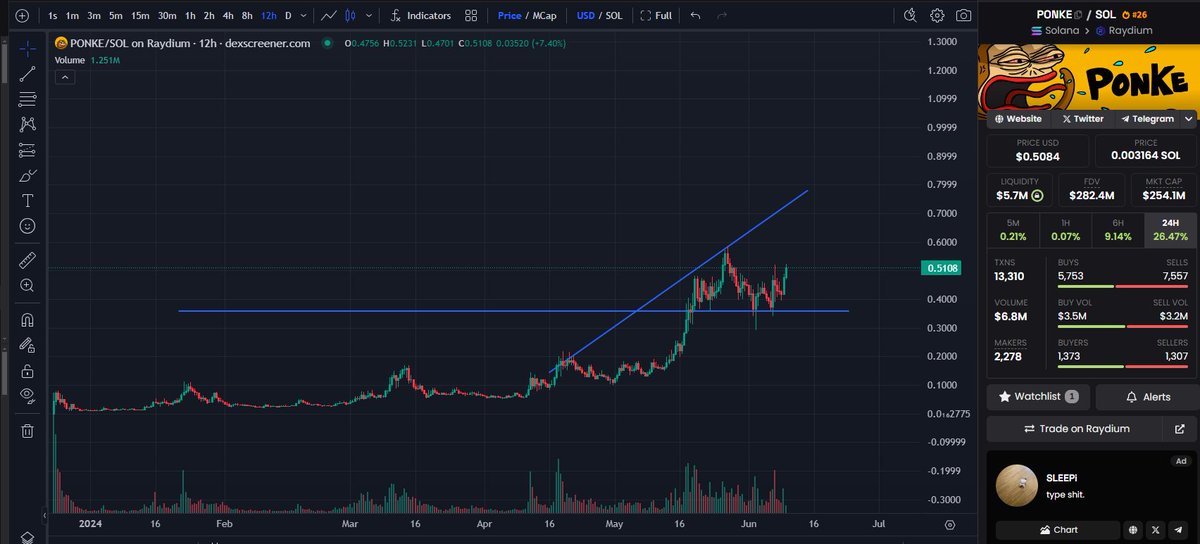 $PONKE 

This blue chip is going to rip to astronomical levels