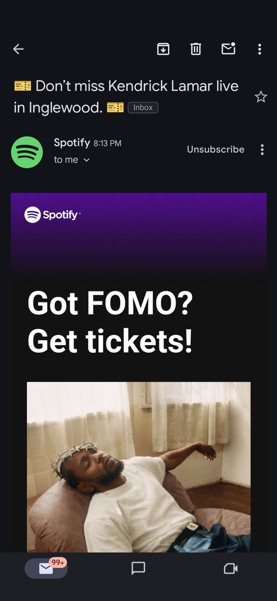jESRICK's tweet photo. Way to be rub it in @SpotifyUSA. This is sold out and all the bots bought the tickets. https://t.co/4sgFn3L8Tk