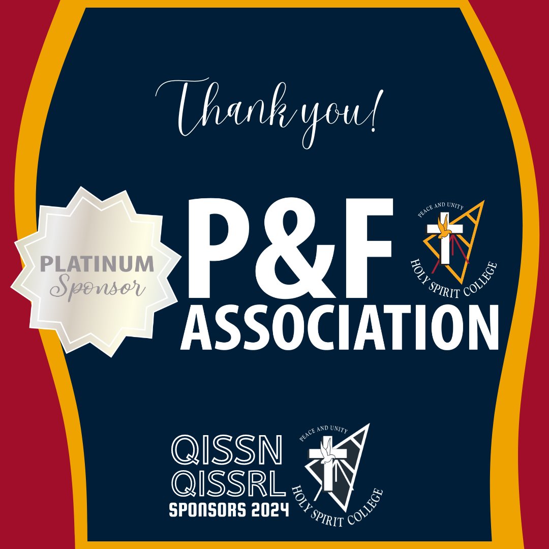 MackayHoly's tweet photo. 🌟 We would like to give a big THANK YOU to our Platinum QISSN and QISSRL Sponsor, The Holy Spirit College Parents &amp; Friends Association.
It is because of our Sponsors' generous support that our students can have these incredible experiences. Thank you! https://t.co/JgVNCJ4qvG