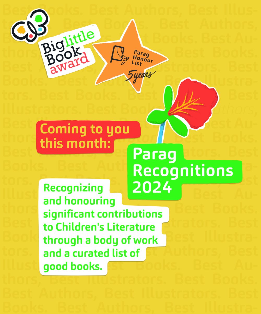 Keep watching our channels for more updates on the much-awaited Parag Recognitions 2024 announcements! #Paraghonourlist2024 #5yearsofparaghonourlist #biglittlebookaward2024 #paragrecognitions2024 #childrensliterature #indianchildrensliterature #paragnurtures #paragreads
