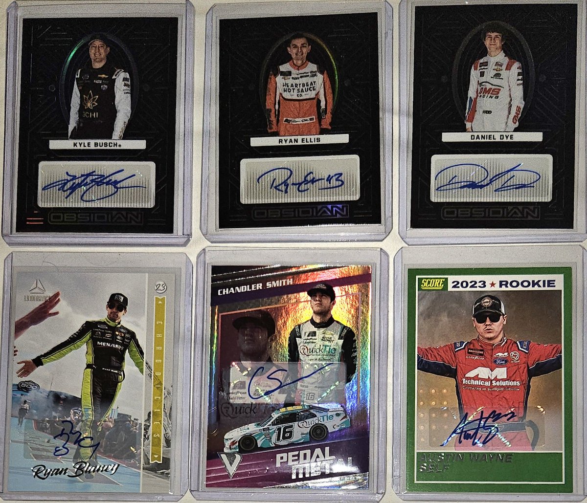 3bangerbreaks's tweet image. Some #Hits from the 2023 #Panini #Chronicles #Nascar #Hobby #Box #Break

#TBBCrew #TBBDraft #Racing #Drivers #TBBCrewElite #Hit #KyleBusch #RyanEllis #DanielDye #RyanBlaney #ChandlerSmith #AustinWayneSelf #Autographs #JoeyLogano #NickSanchez #ChrisBuescher #TheHobbyFamily #THFpro