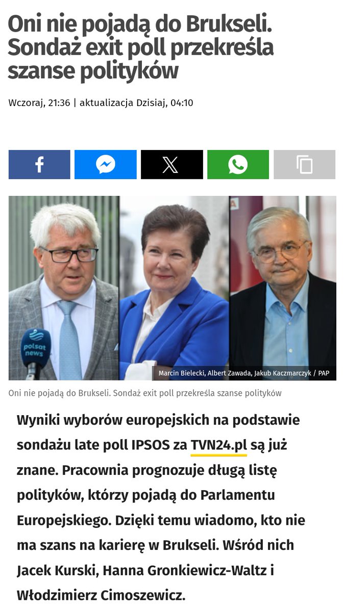 LKraskowski's tweet photo. #Kurski, #Czarnecki, #Gronkiewicz-Waltz out!
Wreszcie wyborcy zaczęli głosować racjonalnie. #wybory
https://t.co/PDAtOXuZ2k https://t.co/SNCHzmAAmN