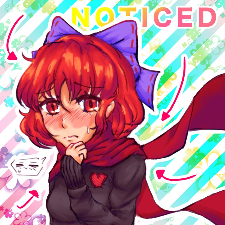 starrycrow1127's tweet photo. originally planned for sekibanki day but it's too late for that lol but i really just made this for the this anyway! i love noticed by shibayanrecords sm it's one of my favs.. @yaaaaaan #東方project https://t.co/lol7Zy1L5X