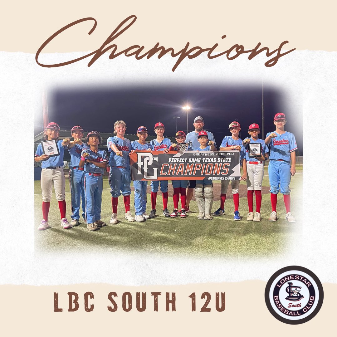Prospect_Prep's tweet photo. 🏆 Champions! 🏆

LBC South 12U takes the State title in Houston!

#weareLONESTAR #LBCSouth12U https://t.co/MNLXLKWZEp