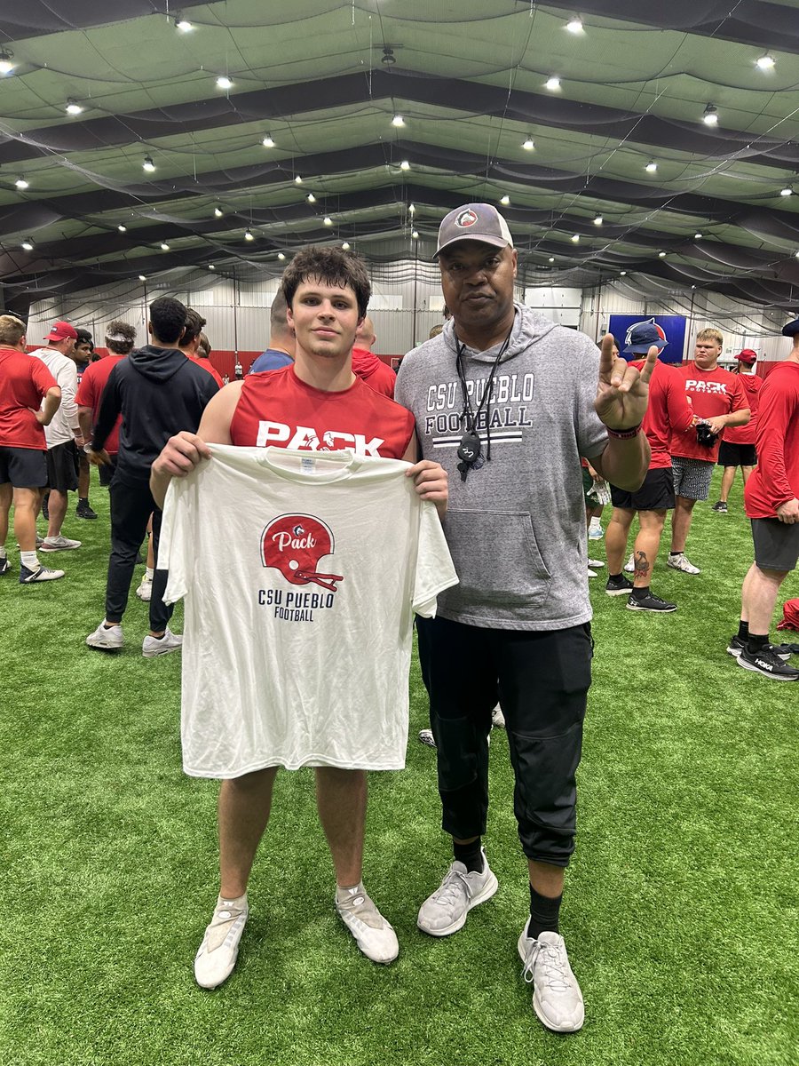 CharlieDonehue's tweet photo. Had a great camp today at @CSUPFootball Thank you to @CoachSmith91 for naming me MVP! @Coach_Tuley @CoachFaske @CoachSheltonRed @PhilipVigil @CoachTank78 @olibfb https://t.co/pPTknWvxVX