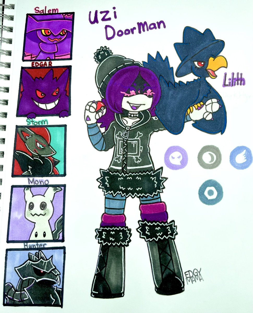 EdgeMother's tweet photo. What I imagine their Pokémon teams would look like #MurderDrones https://t.co/G9ysTRJPSE