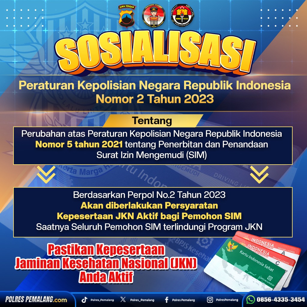 polres_pemalang's tweet photo. Sosialiasi JKN bagi Pemohon SIM

@listyosigitprabowo
@spripim.polri
@divisihumaspolri
@humas_poldajateng

#pemalang #polripresisi #akbpyovanfatika #spripimpolri #divhumas_polri #polisiindonesia https://t.co/E3nw0FiZvk