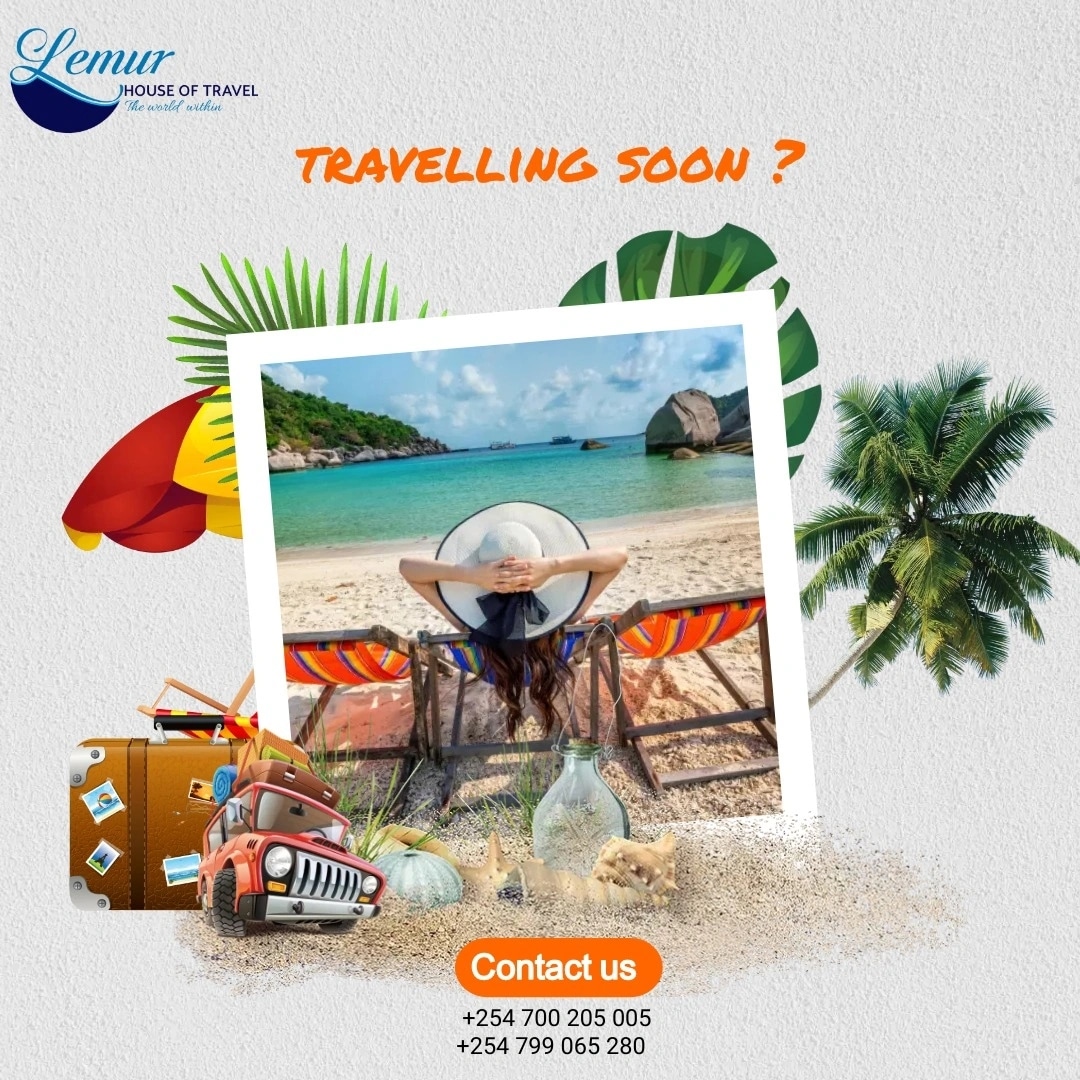 LemurTravel's tweet photo. 𝐀𝐫𝐞 𝐲𝐨𝐮 𝐩𝐥𝐚𝐧𝐧𝐢𝐧𝐠 𝐭𝐨 𝐭𝐫𝐚𝐯𝐞𝐥 𝐚𝐧𝐲𝐭𝐢𝐦𝐞 𝐬𝐨𝐨𝐧?
Contact us for bookings, and let us make your dream holiday a success.

𝐅𝐨𝐫 𝐁𝐨𝐨𝐤𝐢𝐧𝐠𝐬:

📞 Call: 0700205005⠀| 0799065280
📩 Mail: sales@lemurtravel.co.ke
■ Website: https://t.co/sPKaG1FBFQ https://t.co/jdMDar7wIw