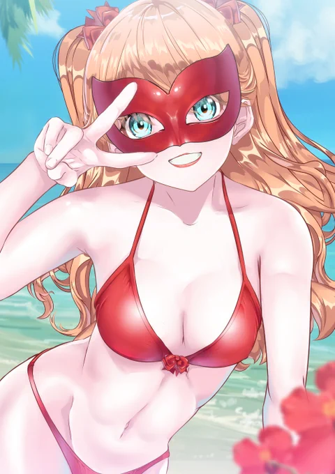 やっほぉ～っバニーヒップちゃんだよっ南の島からご報告ファンサイト更新しちゃった「怪盗バニーヒップ」(52枚)DLしてイッキ読み出来ちゃう(ピクシブにH漫画とリンクも置いたよ)#オリジナル #マスカレイド 