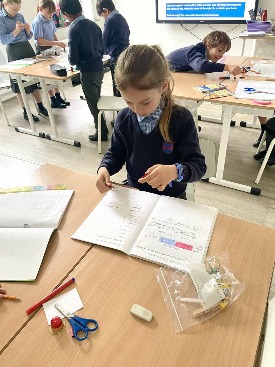 BJAB_PrePrep's tweet photo. In Science today, #BJABYear3 have been testing whether different materials are magnetic or not. They discovered that some objects were both and that not all metals are magnetic. #BJABScience #BJABSTEAM https://t.co/JWVIvMvzuz