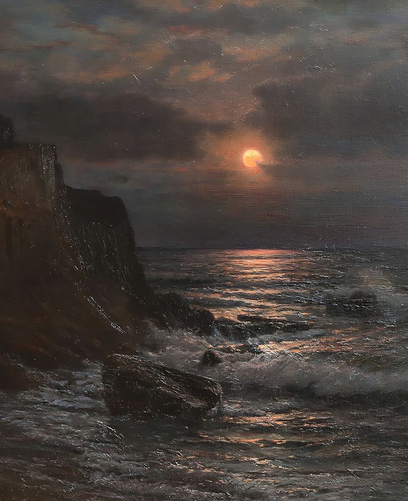 Coastal Landscape in the Moonlight (detail)
🎨 Wartan Mohakian (🇦🇲, 1869 - 1937)