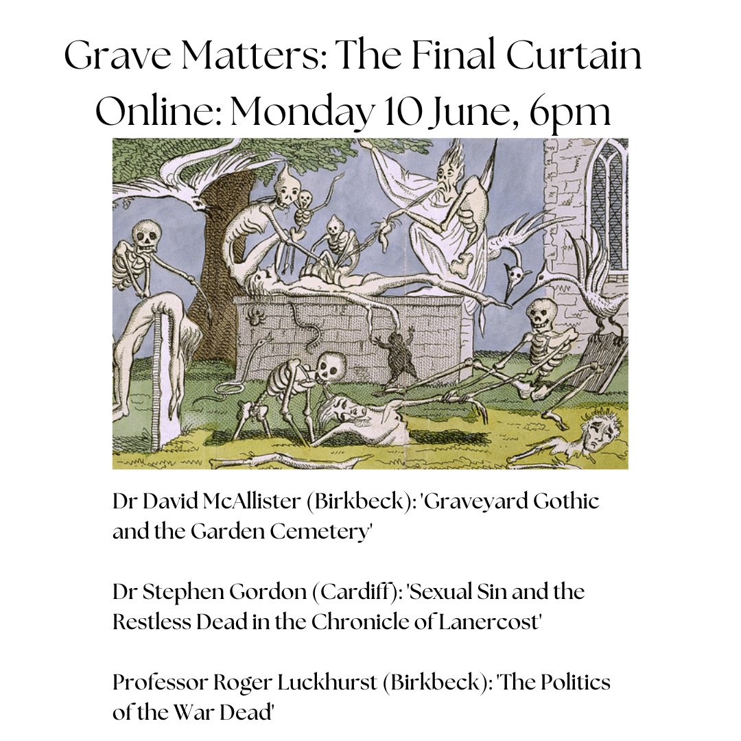 So excited for the final Grave Matters tonight! With talks from the esteemed <a href="/TheProfRog/">Roger Luckhurst</a> @Trabbs_Bhoy and <a href="/S_R_Gordon/">Stephen Gordon</a> You can sign up to attend here: ticketpass.org/event/EMTKSG/g…