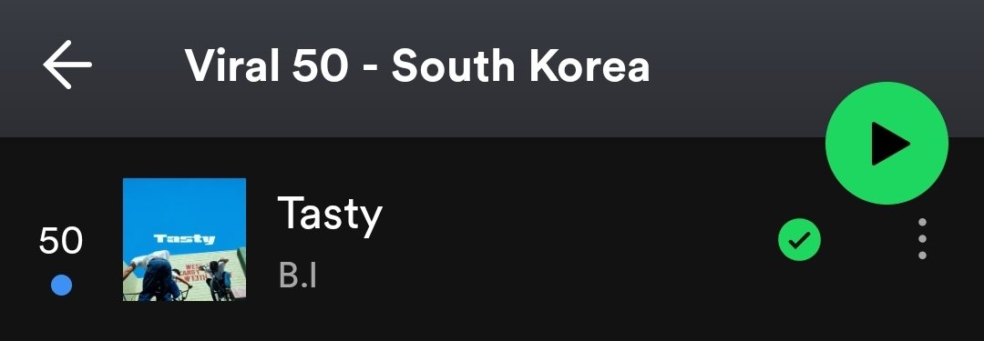 [SPOTIFY] VIRAL 50 - SOUTH KOREA 🇰🇷

#50 TASTY - B.I 🔥

▶️: spotify.link/dO4XTJxkjKb

#BI #비아이 
<a href="/shxx131bi131/">김한빈</a>
