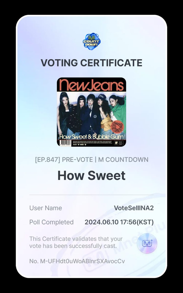 VoteSellINA's tweet photo. #VoteSellINAGA
POLL WINNER: #NewJeans

https://t.co/bKWQ2fWghy https://t.co/2EjurEYTFT